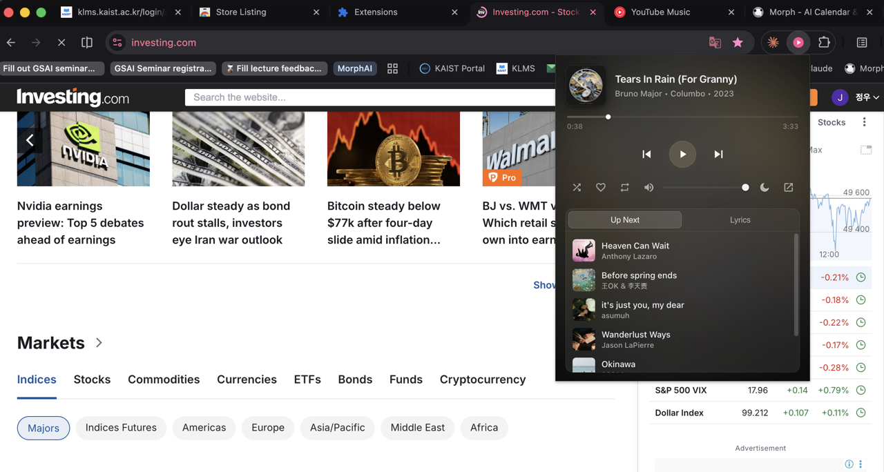 Pink Player popup in Chrome, over a Google page